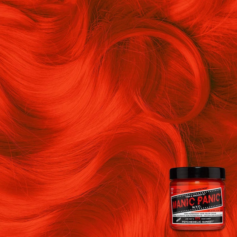 MANIC PANIC Classic Psychedelic Sunset Semi Permanent Hair Color - Neon Orange Hair Dye for Women & Men That Lasts 4-6 Weeks - Vegan, Ammonia & Cruelty-Free - Create & Mix Custom Shades (4oz) - Image 2
