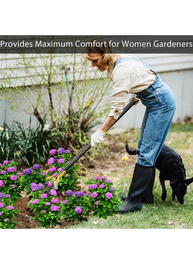 DonSail Hoe Garden Tool - Scuffle Garden Hula Hoes for Weeding Gardening Long Handle Heavy Duty - Adjustable Weeding Loop Stirrup Hoe 30-43 Inch Black - Image 3