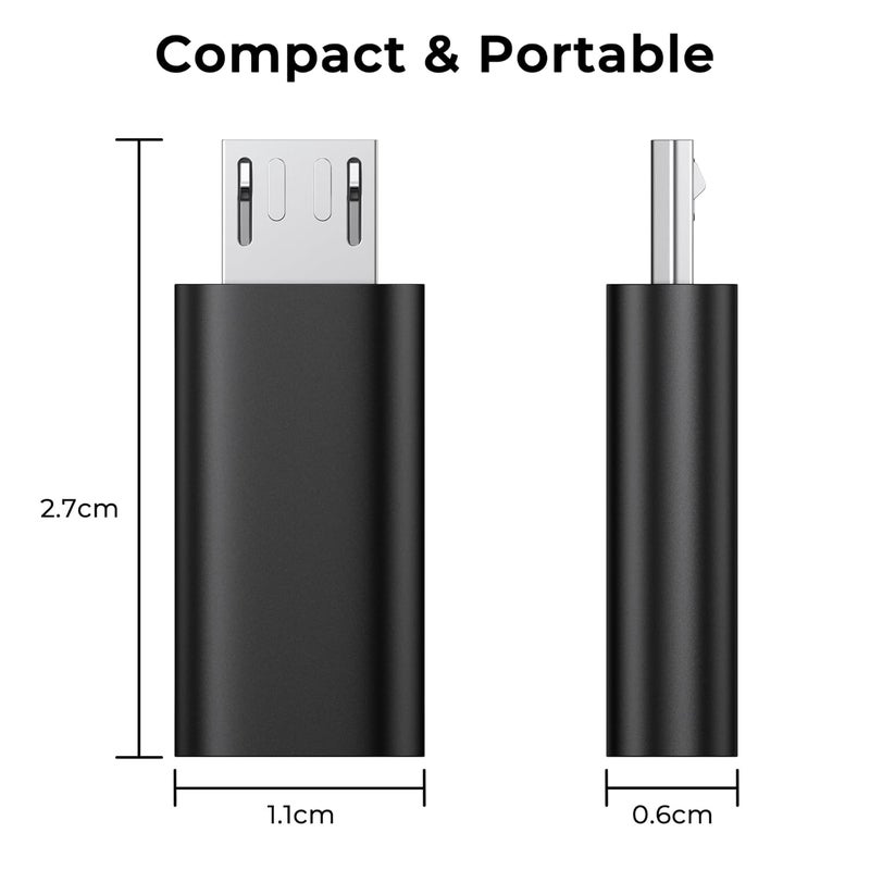 Tobfit Tobfit Micro USB to USB C Adapter for Type C Female to Micro B Male Converter QC 3.0 Data Transfer Compatible with PS4 Xbox Game Controller Spaker Driving Recorder Galaxy S7 Micro USB Devices - Image 3