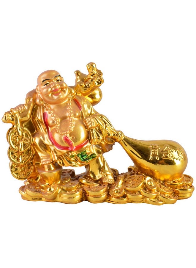 RIPE INDIA Products Vastu/Feng Shui Laughing Buddha with Potli for Health, Wealth and Happiness, Good Luck & Brings Prosperity, Success and Financial Gains to The House - Image 1