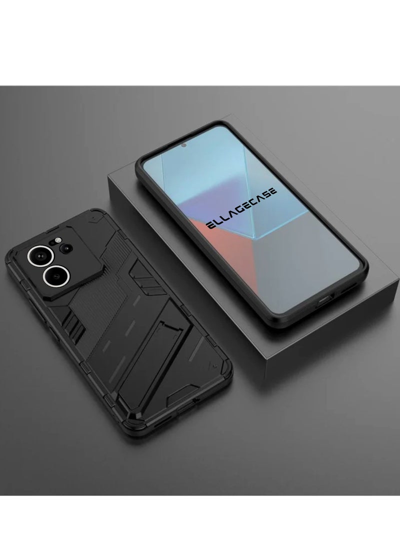ELLAGECASE Shockproof Case for Xiaomi Redmi Note 13T 2023 / 13T Pro /  K60 Ultra, Enhanced Protection, Built-in Magnetic Mount, Convenient Stand, Solid Camera Protection - Image 2
