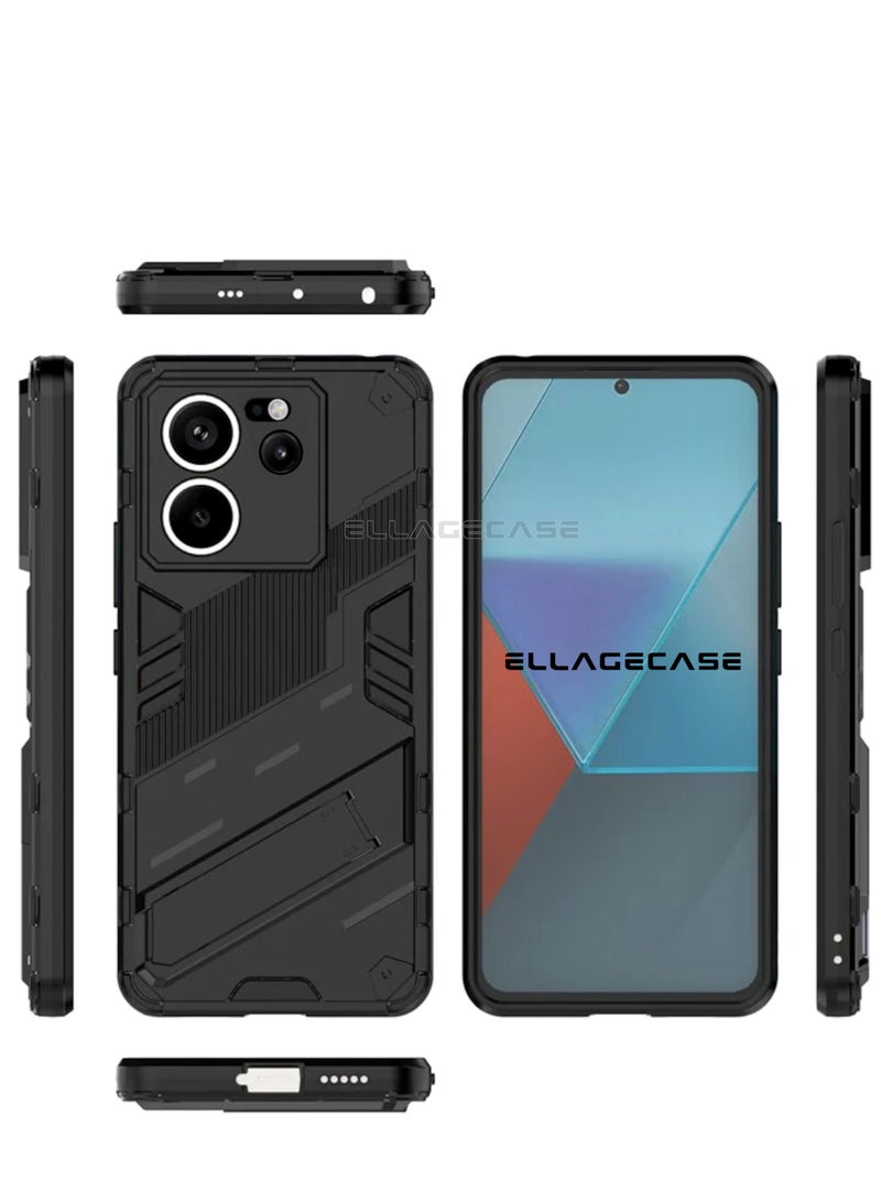ELLAGECASE Shockproof Case for Xiaomi Redmi Note 13T 2023 / 13T Pro /  K60 Ultra, Enhanced Protection, Built-in Magnetic Mount, Convenient Stand, Solid Camera Protection - Image 3