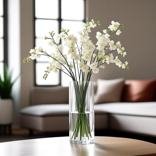CYS Excel Clear Glass Cylinder Vase (H:12" D:4") | Multiple Size Choices Glass Flower Vase Centerpieces | Hurricane Floating Candle Holder - Image 3