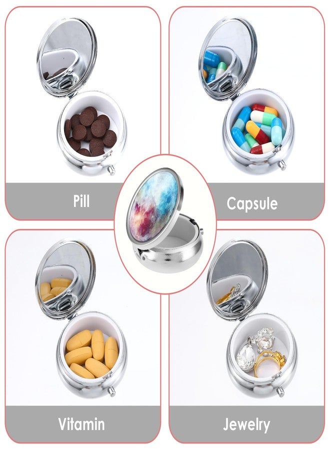 WY LIGHTING LEVEL Pill Box, 2 Pcs Compartment Small Pill Case Pocket Medicine Organizer Metal Pill Container Holder for Vitamins, Medication, Fish Oil and Supplements - Image 5