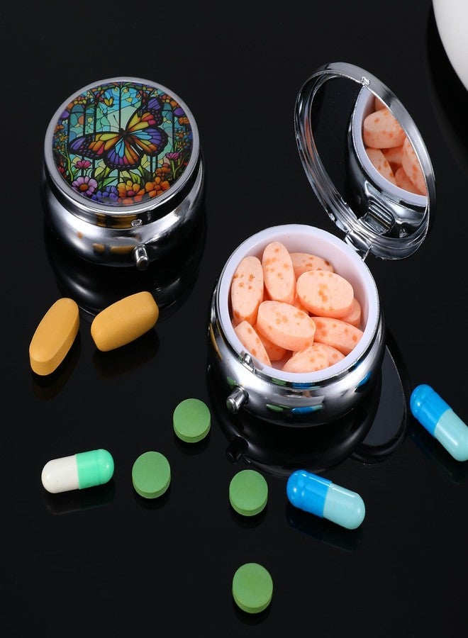 WY LIGHTING LEVEL Pill Box, 2 Pcs Compartment Small Pill Case Pocket Medicine Organizer Metal Pill Container Holder for Vitamins, Medication, Fish Oil and Supplements - Image 3