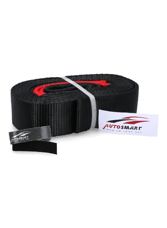 AUTOSMART Long Lasting Heavy Duty Tow Strap Black and Red 3 x 360 Inch TOW-002 - Image 2