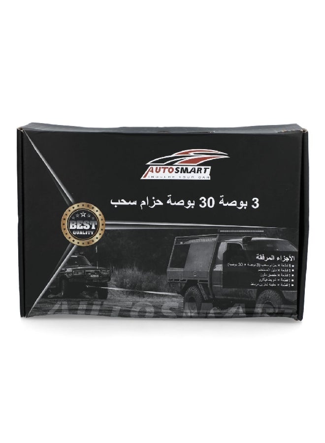 AUTOSMART Long Lasting Heavy Duty Tow Strap Black and Red 3 x 360 Inch TOW-002 - Image 4