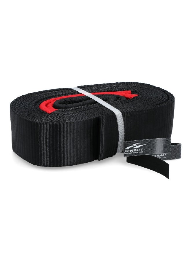 AUTOSMART Long Lasting Heavy Duty Tow Strap Black and Red 3 x 360 Inch TOW-002 - Image 1