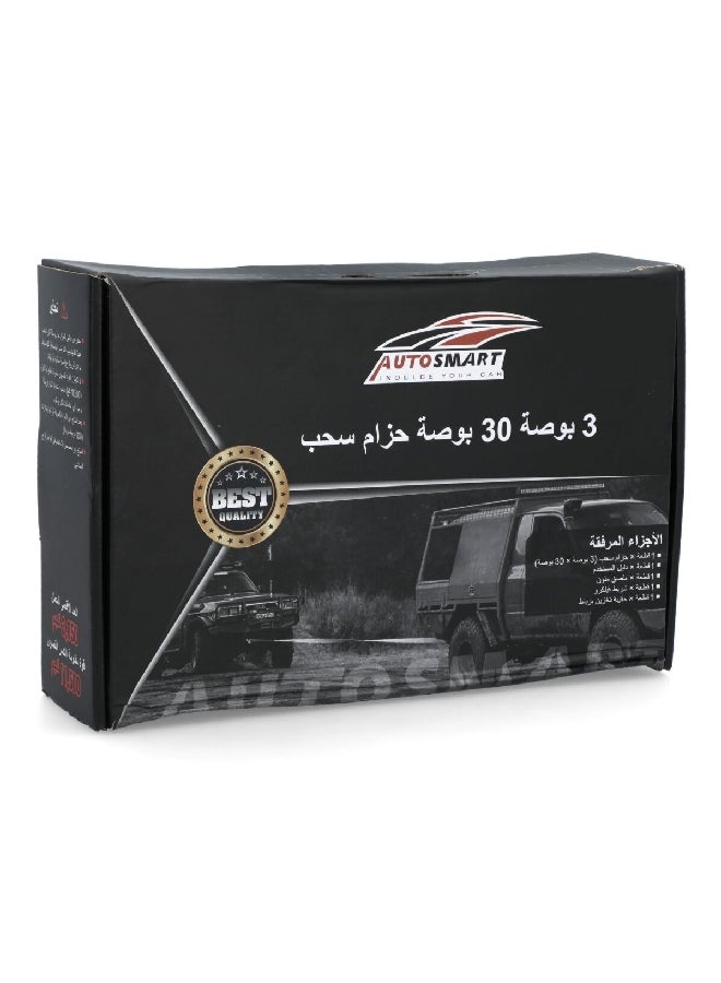 AUTOSMART Long Lasting Heavy Duty Tow Strap Black and Red 3 x 360 Inch TOW-002 - Image 5