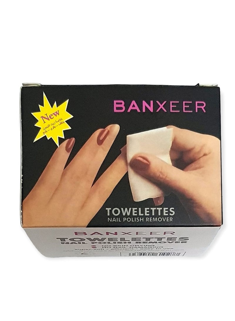 Banxeer 24-Piece Nail Polish Remover Wipes White