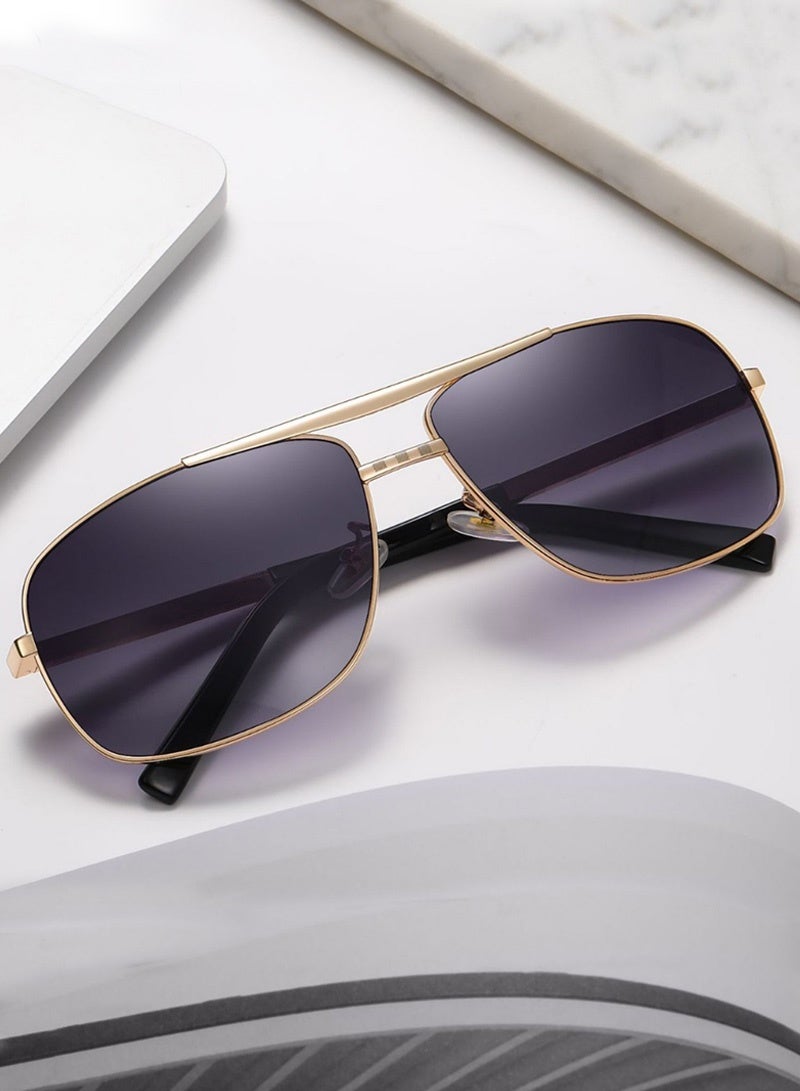 UV400 Protection Metal Square Sunglasses – Retro Vintage Driving Sun Glasses for Men Women, High-End Luxury Designer Eyewear - Image 2