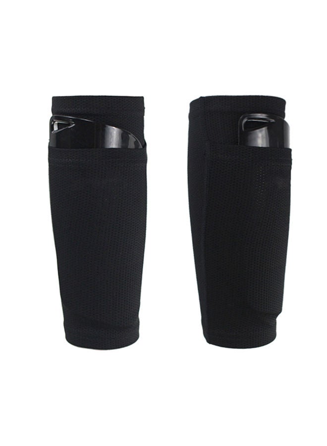 NIBEMINENT 2 PCS Soccer Shin Sleeves Football Calf Socks Breathable Protective with Pocket for Guards - Image 2
