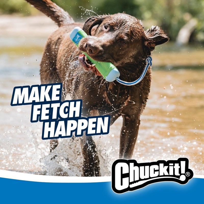 Chuckit! Amphibious Bumper Fetch Stick Toy for Dogs - Floats in Water - Interactive Dog Toys to Keep Them Busy - Made From Tough Rubber, Nylon, and Foam - Non-Slip Rope Handle - Size Medium - Image 2