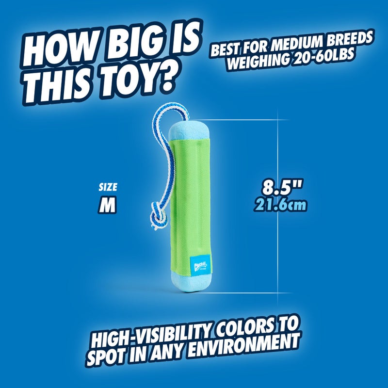Chuckit! Amphibious Bumper Fetch Stick Toy for Dogs - Floats in Water - Interactive Dog Toys to Keep Them Busy - Made From Tough Rubber, Nylon, and Foam - Non-Slip Rope Handle - Size Medium - Image 3
