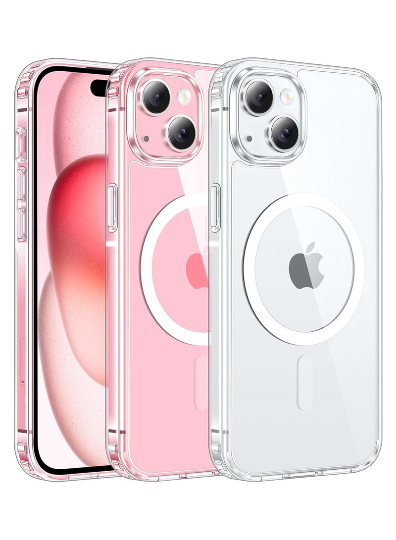 Mismo Magsafe Case for iPhone 15 Plus, Non-Yellowing Shockproof Phone Bumper Cover, Anti-Scratch Clear Back (Clear) - Image 1