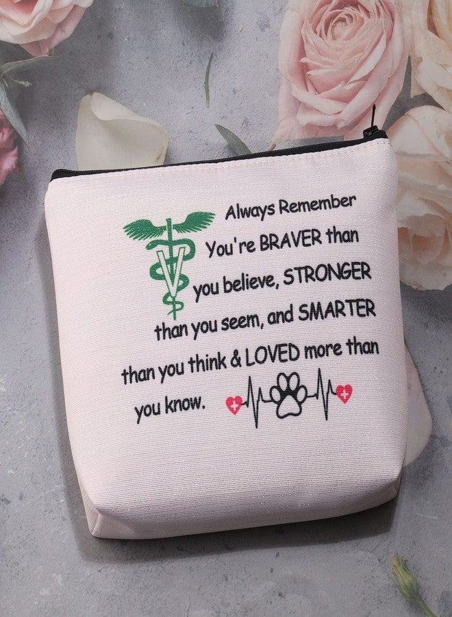 MBMSO Vet Tech Gifts Veterinarian Makeup Bag Vet Assistant Gifts Veterinary Student Gifts Zipper Pouch Travel Toiletry Bag Cosmetic Bag (Vet Tech bag pink) - Image 3