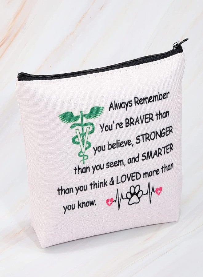 MBMSO Vet Tech Gifts Veterinarian Makeup Bag Vet Assistant Gifts Veterinary Student Gifts Zipper Pouch Travel Toiletry Bag Cosmetic Bag (Vet Tech bag pink) - Image 4