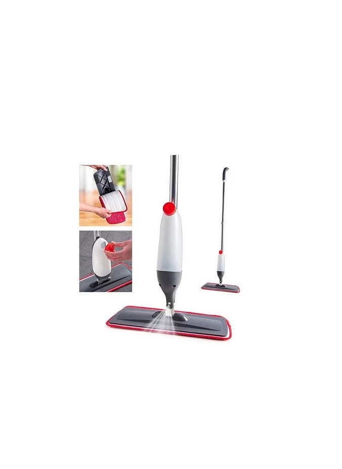 Spray floor mop with 3 mopping towels, multi-colored
