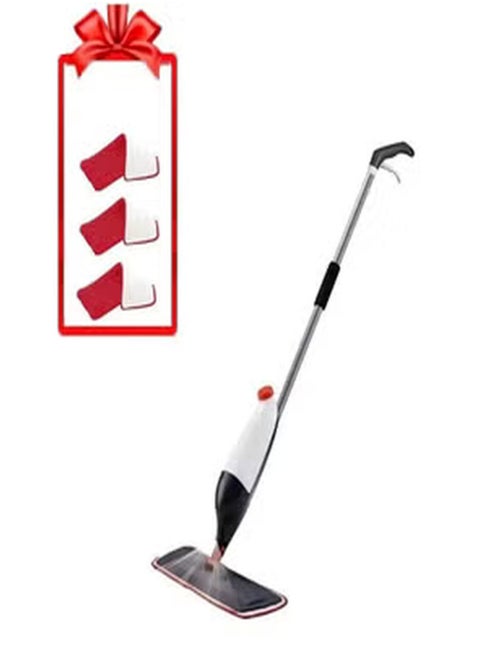 Spray floor mop with 3 mopping towels, multi-colored