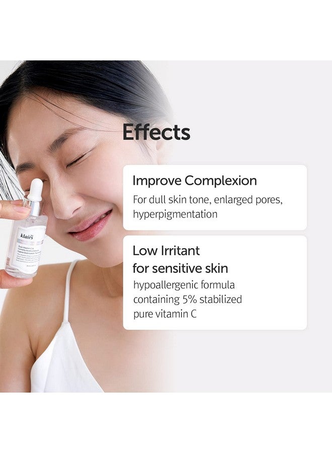 DearKlairs قطرات فيتامين مضغوطة طازجة 5% سيروم فيتامين سي النقي غير مسبب للحساسية 1.18 أونصة ؛ سيروم فيتامين سي حمض الأسكوربيك سيروم مضاد للأكسدة للوجه عناية بالبشرة الكورية - Image 3