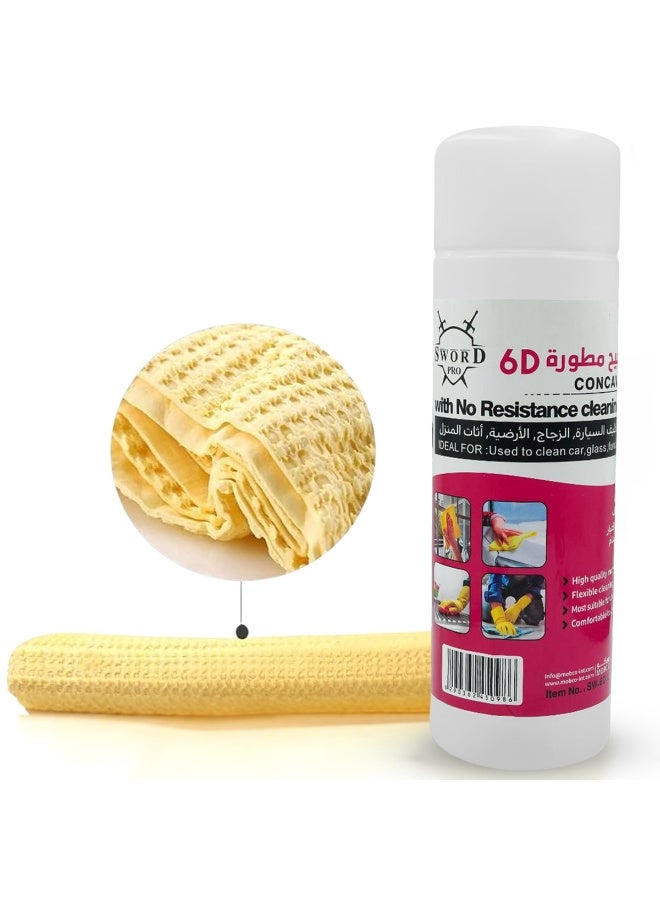 Sword Pro PVA Concave Convex Sword Pro 6D No Resistance Cleaning Cloth Pack for Car, Home & Glass (64X43cm) – Ultra Absorbent, Soft, Lint-Free Drying Towels with 3D Porous Structure – Safe for Vehicle Body, Windows, Mirrors, Furniture, Kitchen & Spill Cleaning – Reusable & Durable (3 PCS) - Image 2