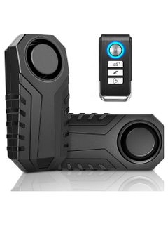 Bike Alarm with Remote, 113dB Wireless Anti-Theft Vibration Motorcycle Bicycle Alarm Waterproof Vehicle Security Alarm System (1 Host, 1 Remote)