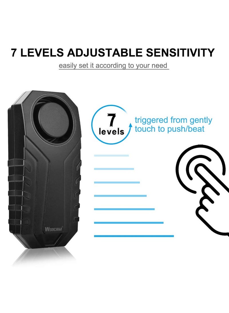 SYOSI - Bike Alarm with Remote, 113dB Wireless Anti-Theft Vibration Motorcycle Bicycle Alarm Waterproof Vehicle Security Alarm System (1 Host, 1 Remote) - Image 1