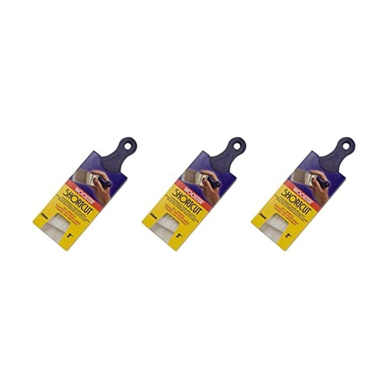 Wooster Brush Q3211-2 Shortcut Angle Sash Paintbrush, 2-Inch, White | Pack of 3 - Image 1