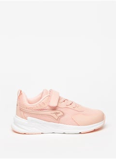Girls' Textured Sports Shoes with Hook and Loop Closure