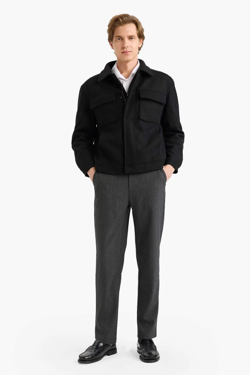 ديفاكتو Regular Fit Zippered Jacket