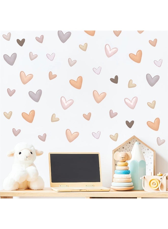 Home Trove sacinora 12 Sheets 120 Pcs Gray Brown Love Heart Graphics Wall Stickers, Ins Style Romantic Love DIY Wall Decals Removable Vinyl Peel and Stick for Nursery Bedroom Art Home Decorations - Image 4