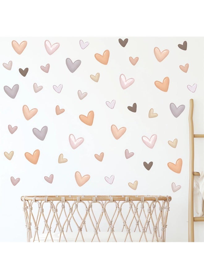 Home Trove sacinora 12 Sheets 120 Pcs Gray Brown Love Heart Graphics Wall Stickers, Ins Style Romantic Love DIY Wall Decals Removable Vinyl Peel and Stick for Nursery Bedroom Art Home Decorations - Image 5