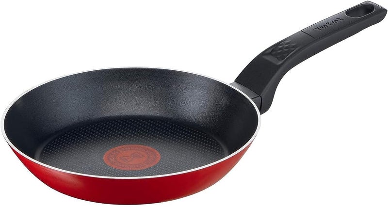 T-fal TEFAL Frypan 20 cm | Easy Clean | Aluminium | Non Stick Coating | Thermo Signal Heat Indicator | Diffusion Base | Healthy Safe Cookware | Made in France | Red | 2 Years Warranty | B5720253 - Image 1