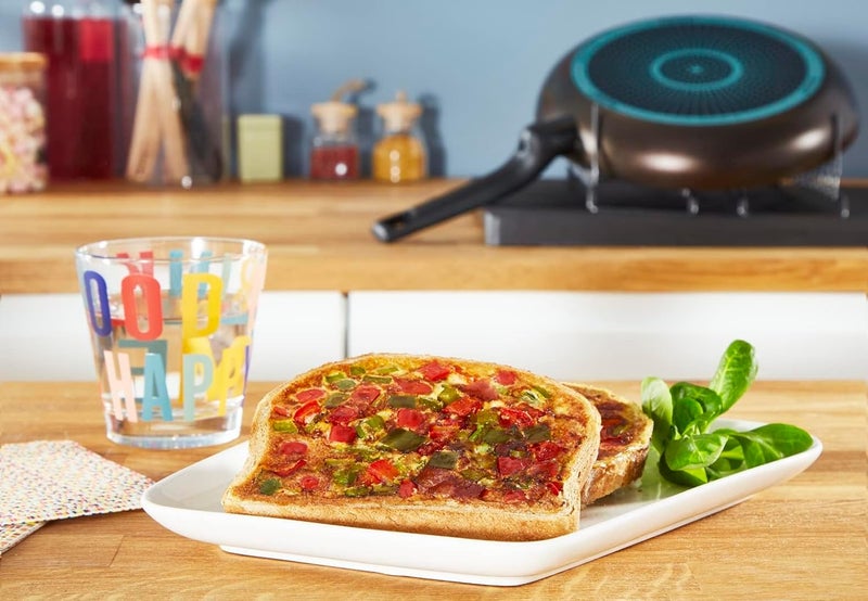 T-fal TEFAL Frypan 20 cm | Easy Clean | Aluminium | Non Stick Coating | Thermo Signal Heat Indicator | Diffusion Base | Healthy Safe Cookware | Made in France | Red | 2 Years Warranty | B5720253 - Image 5