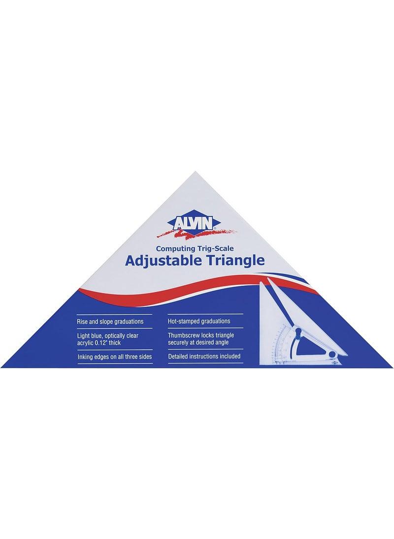 Alvin Alvin 12Inch Computing TrigScale Adjustable Triangle LX712K  - Image 2