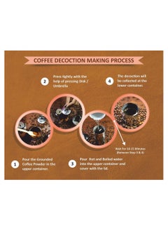 PAJAKA PAJAKA Madras Kaapi Kappi Maker - Stainless Steel Drip Coffee Brewer for South Indian Filter Coffee, 200 ML Capacity, Medium Size, 2-4 Cup Mug Decoction Dripper for Home & Kitchen  - Image 3