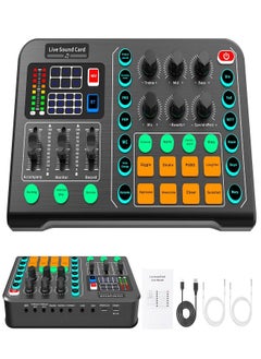 Sunbmebge Professional Audio Mixer/Audio Interface with DJ Mixer Live Sound Effects and Voice Changer/48V Phantom Power Stereo DJ Studio Streaming/Great for Streaming/Podcasting/Gaming  - Image 1