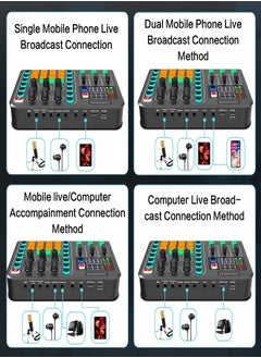 Sunbmebge Professional Audio Mixer/Audio Interface with DJ Mixer Live Sound Effects and Voice Changer/48V Phantom Power Stereo DJ Studio Streaming/Great for Streaming/Podcasting/Gaming  - Image 5