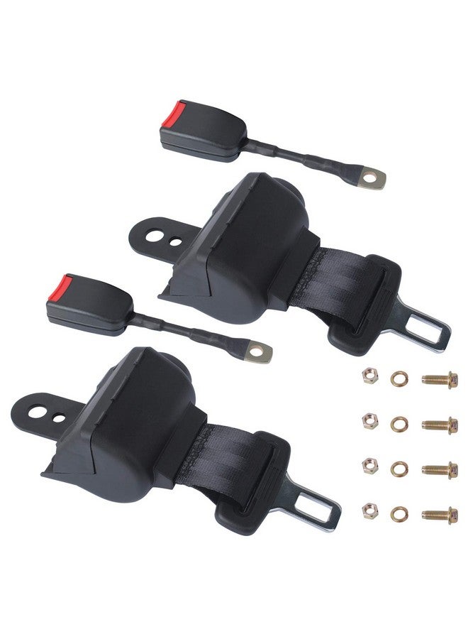 Podoy Upgraded Golf Cart Seat Belts Kit Universal Retractable For Golf Carts Compatible With E-Zgo Txt & Rxv Club Car Ds 42" Seat Belts Kit (Set Of 2) - Image 1