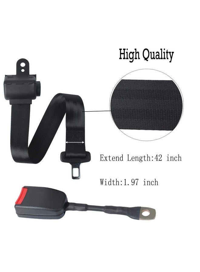 Podoy Upgraded Golf Cart Seat Belts Kit Universal Retractable For Golf Carts Compatible With E-Zgo Txt & Rxv Club Car Ds 42" Seat Belts Kit (Set Of 2) - Image 2