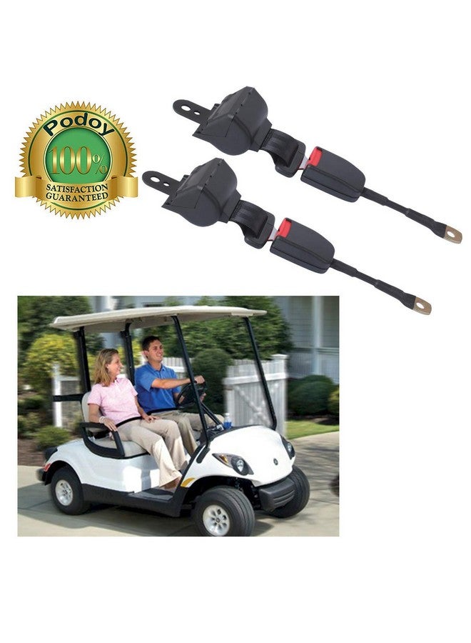 Podoy Upgraded Golf Cart Seat Belts Kit Universal Retractable For Golf Carts Compatible With E-Zgo Txt & Rxv Club Car Ds 42" Seat Belts Kit (Set Of 2) - Image 5