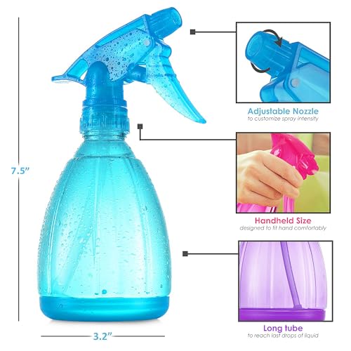 DilaBee Plastic Spray Bottles - 12oz (3 Pack) Water Spray Bottle for Hair, Gardening, Grilling & Cleaning Solution - Empty Spray Bottles for Cat - Small Spray Bottle - Image 2