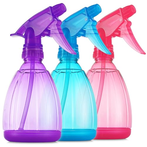 DilaBee Plastic Spray Bottles - 12oz (3 Pack) Water Spray Bottle for Hair, Gardening, Grilling & Cleaning Solution - Empty Spray Bottles for Cat - Small Spray Bottle - Image 1
