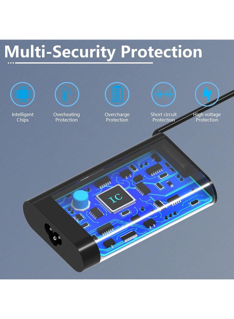 65W USB-C Laptop Charger – Replacement AC Adapter Power Supply with UK 3-Pin Power Cord – Compatible with Dell Laptops - Image 4