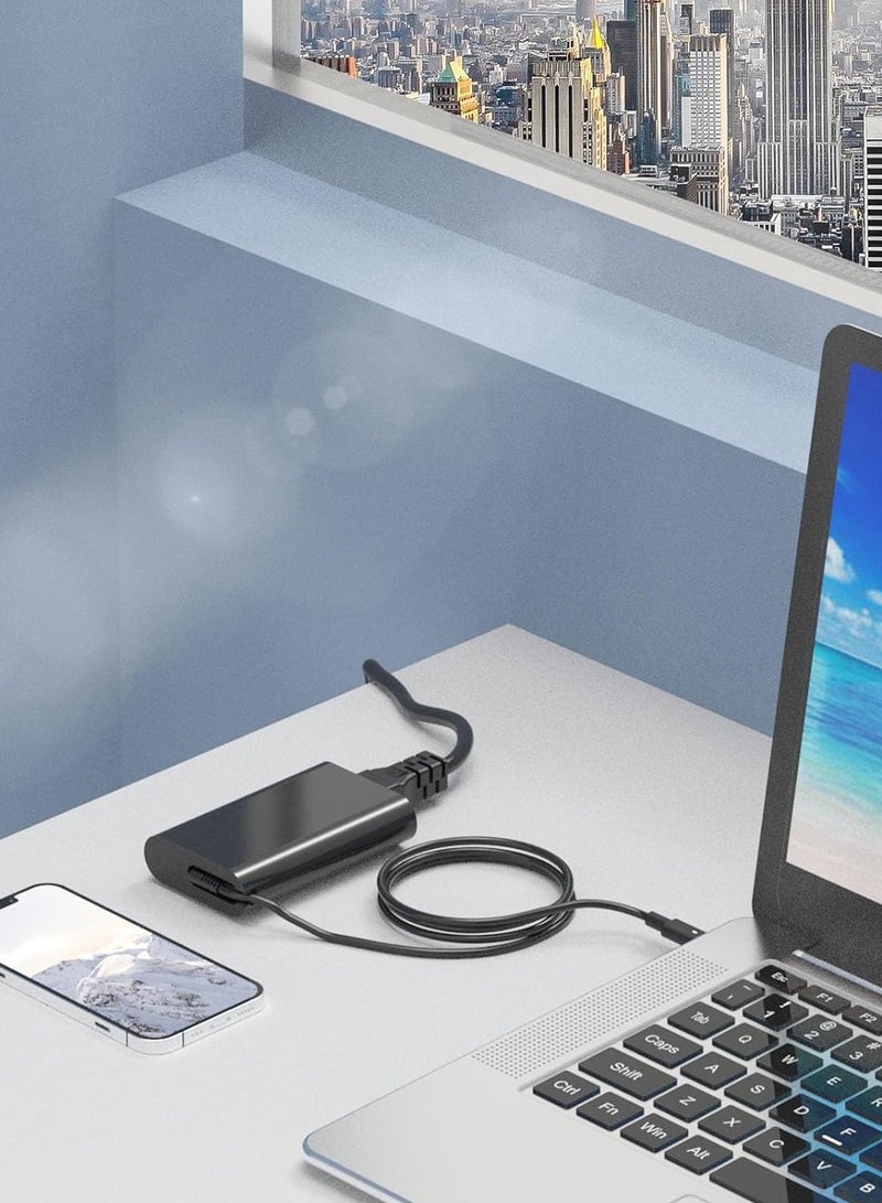 65W USB-C Laptop Charger – Replacement AC Adapter Power Supply with UK 3-Pin Power Cord – Compatible with Dell Laptops - Image 3