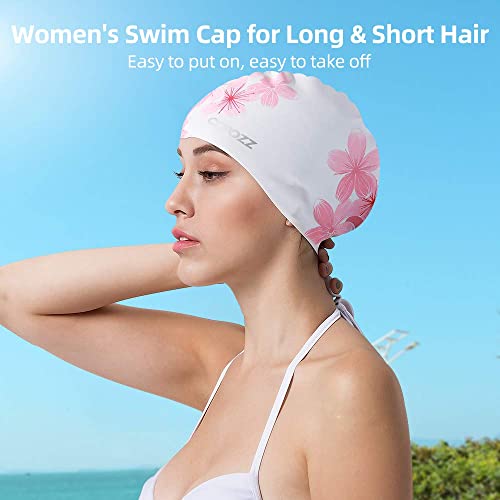 COPOZZ Stylish Silicone Swim Cap for Women – Comfortable, Durable, and Hair-Protecting Design - Image 5