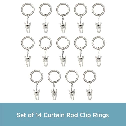 Kenney Petit Window Curtain Clip Rings, Pewter, 14 count (pack of 1) - Image 4