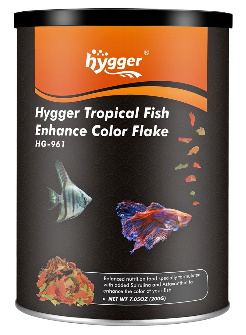 Hygger رقائق طعام الأسماك الاستوائية من هيجر | تعزيز الصحة للأغلب الأسماك مثل البيتا، السمكة الملائكية، الجوبي، التترا وغيرها - Image 3