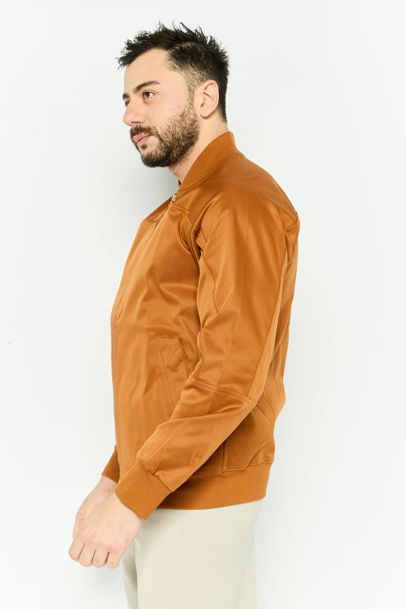 PUMA جاكيت رياضي للرجال بأكمام طويلة مناسب للخارج، بني - Image 3