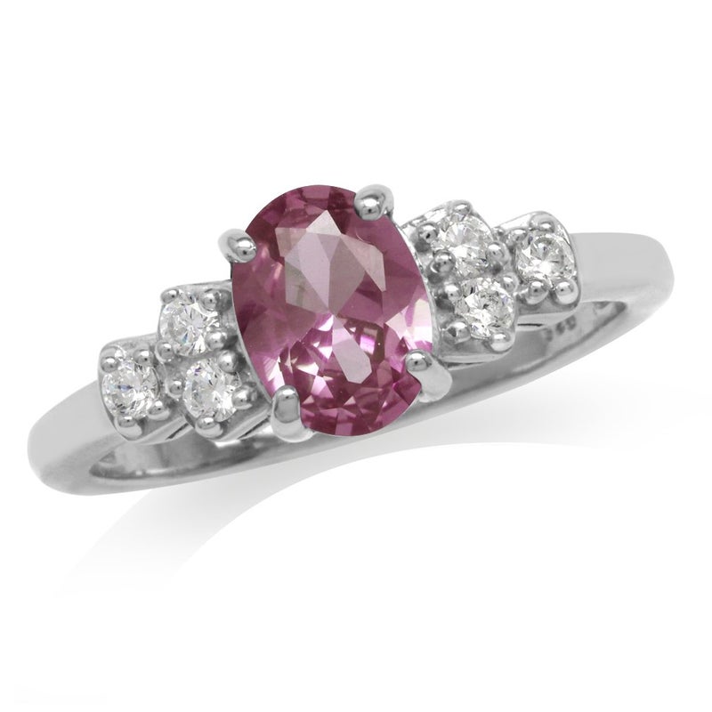 Silvershake Simulated Color Change Alexandrite White Gold Plated 925 Sterling Silver Engagement Ring Size 9 - Image 3